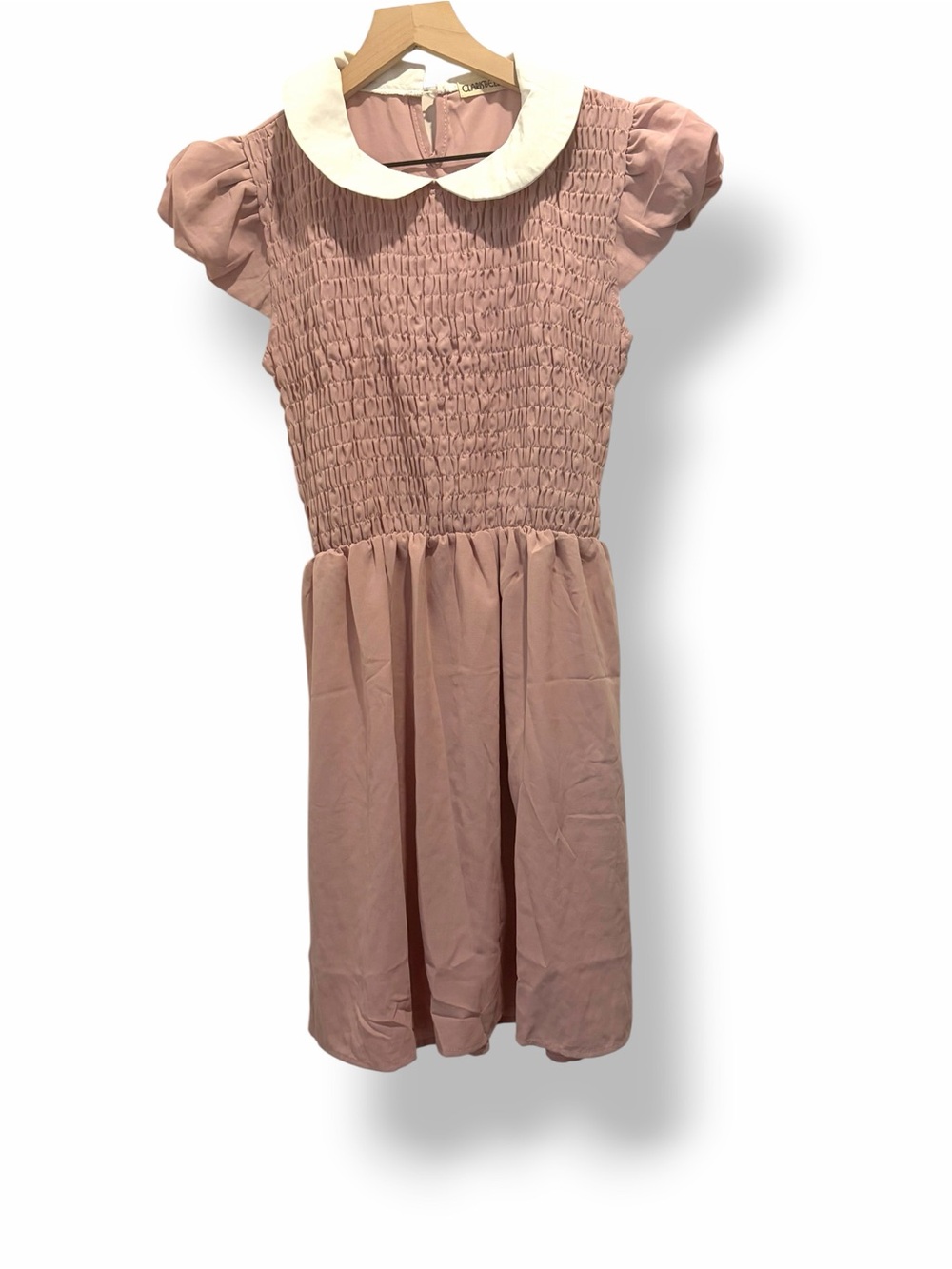 Stranger Things Halloween Costume Dress Women’s XS Pink Peter Pan Collar Cosplay